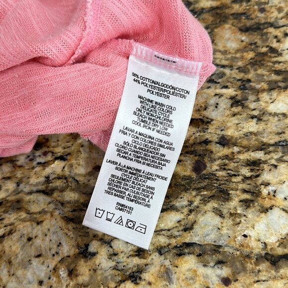 Calvin Klein Pink Cotton Short Sleeve Cut Outs T-shirt Top Size M - Picture 6 of 8